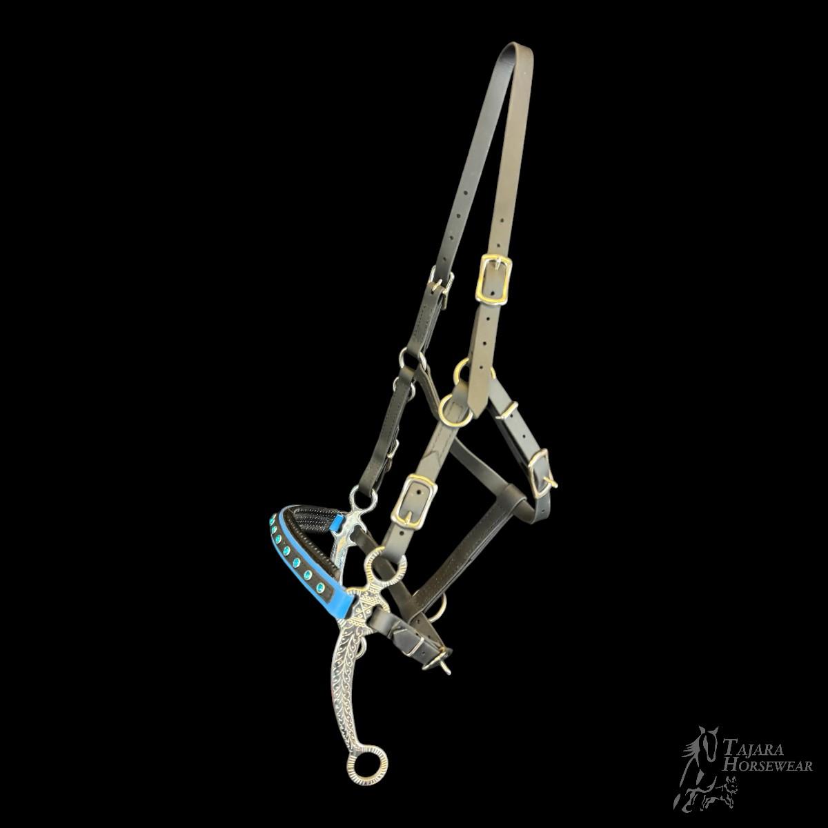 Bridon Solo mit TSP-Einbausatz Hackamore Variationen mit Strass-Steinen (AT21-2809)